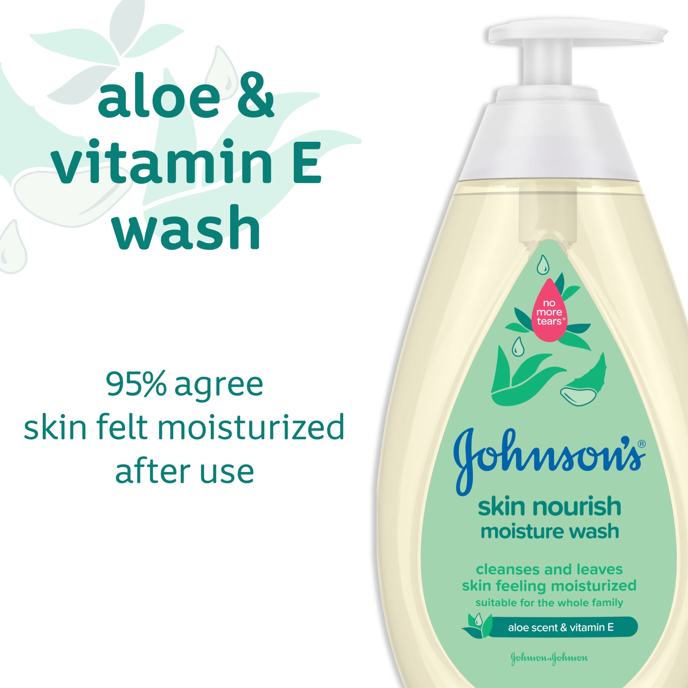 Johnson's Skin Nourish Moisture Baby Body Wash, Aloe, 20.3 fl. oz