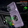 thumbnail image 4 of Decase Case for Motorola Moto G (2023),TPU+PC,Built-in Magnetic Kickstand,with Card Holder Dual-Layer Design Heavy Duty Shockproof Protection Phone Case for Motorola Moto G (2023),Violet, 4 of 7