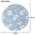 thumbnail image 6 of Blue Pioneer Flower Round Tablecloth 60" X 60",Wrinkle Wipeable Table Cloth for Kitchen Dining Room Picnic Patio Party, 6 of 6