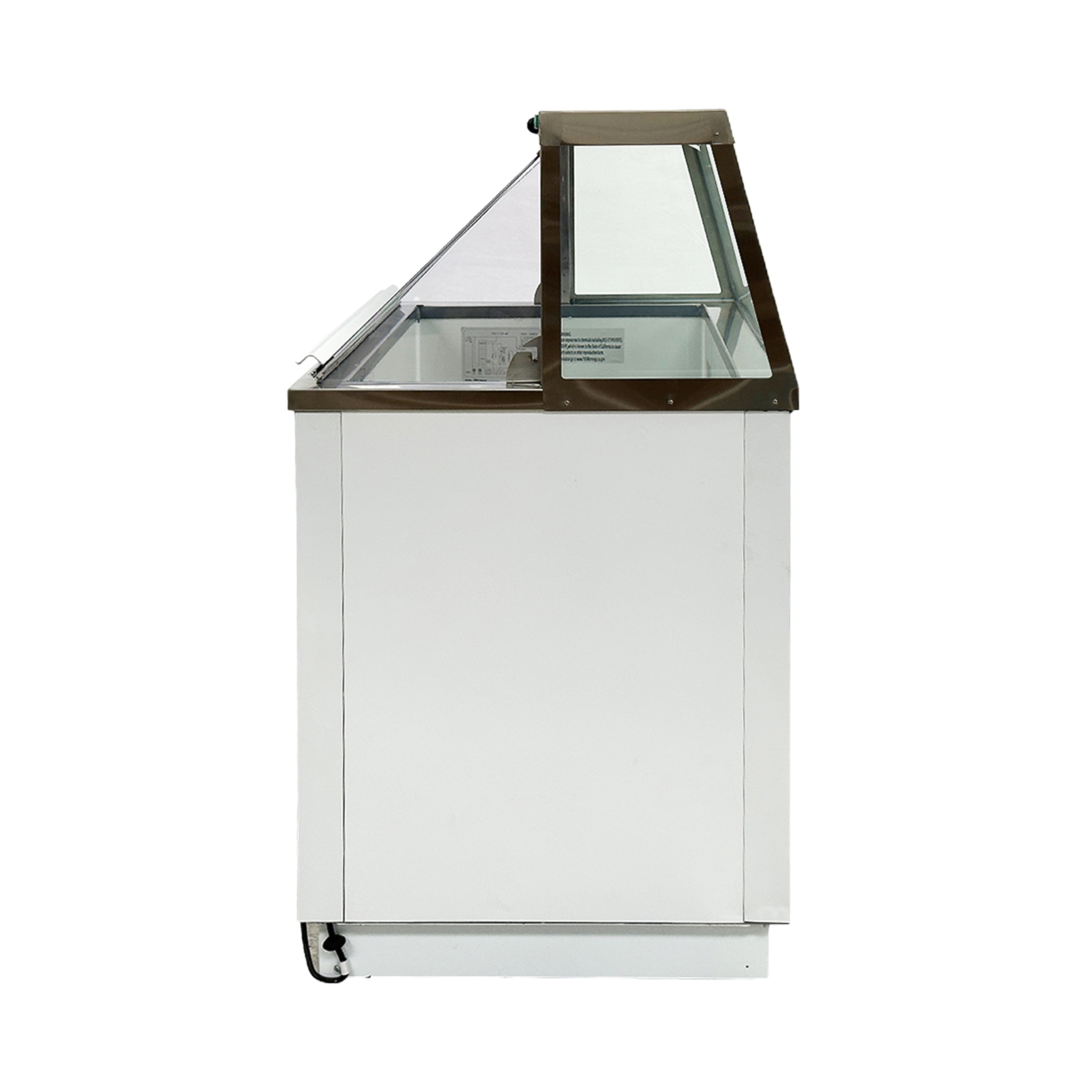 47in. 8 Tub Ice Cream Gelato Dipping Cabinet Display Freezer 13.8 Cu.Ft. Viewing Window, White