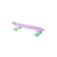 thumbnail image 1 of Patineta semiprofesional Display minicruiser tipo Penny rosa trucks blancos ruedas verdes transparentes, 1 of 4