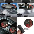 thumbnail image 5 of Jeiento American Honoring Firefighter Flags Car Front Back Seat Covers 14 PCS Set with Steering Wheel Cover Seatbelt Pad Trash Can Armrest Cover Rearview Mirror Cover Handbrake Cover Set Coasters, 5 of 7