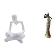 thumbnail image 1 of Figura de pensador abstracto,Estatua de pensador abstracto,decoración para el hogar,Figura humana decorativa para oficina,coleccionable,Figura de escritorio,Artesanía de escritorio con, 1 of 8