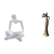 thumbnail image 1 of Estatua de mujer tribal africana con pensamiento abstracto creativo, escultura artesanal, adorno para sala de estar, escritorio, armario, dormitorio,, 1 of 8