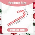 thumbnail image 2 of 50pcs Red White Candy Canes Plastic Candy Canes Mini Christmas Candy Cane Candy Garland Ornaments Phone Cake Decor Tree Candy Decoration for Xmas Party Home Decor 1box, 2 of 7
