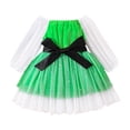 thumbnail image 1 of YOUSNH Robe de Noël en Tulle à Manches Longues pour Filles Robes de Princesse Robes pour Filles Vert 3-4 Ans, 1 of 9
