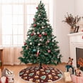 thumbnail image 7 of Rocae Christmas Gingerbread for Christmas Tree Skirt with Pom Pom Trim for Holiday Party for Holiday Home Decor Indoor Outdoor-30", 7 of 7