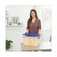 thumbnail image 4 of Latch Lid Storage Bin, 22.38" x 14.19" x 10.63", Clear/Blue | Bundle of 2 Each, 4 of 7