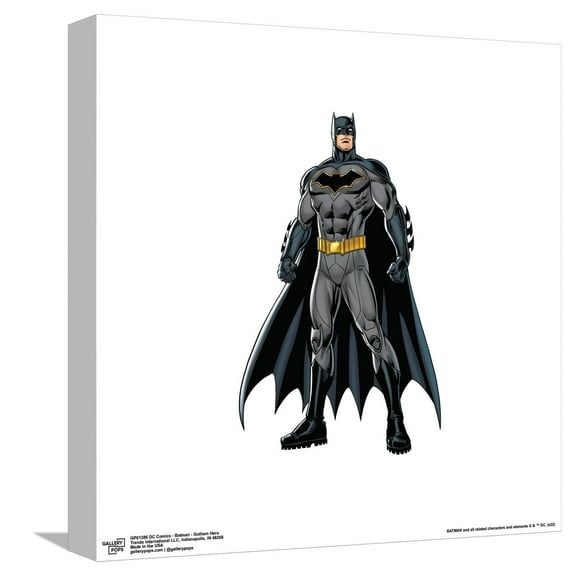 Gallery Pops DC Comics Batman - Gotham Hero Canvas Wall Art, Unframed Version, 12" x 12"