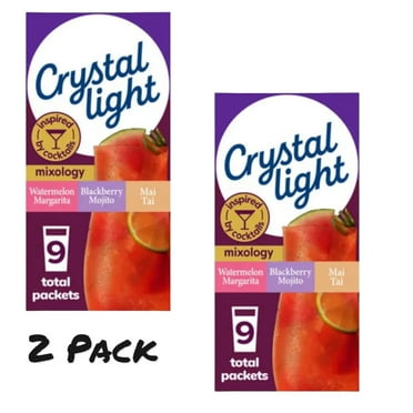 (2 Pack ) Crystal Light Mixology Drink Mix, Watermelon Mango, Blackberry Mojito, Mai Tai, 9 Packets (0.13 oz)