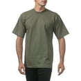 thumbnail image 5 of Pro Club Men's Heavyweight Cotton Short Sleeve Crew Neck T-Shirt,OLIVE,5XL, 5 of 5