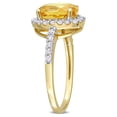 thumbnail image 6 of 4.00 Carat (Ctw) Citrine and Lab-Created White Topaz Halo Ring in 10K Yellow Gold for Women, 6 of 7