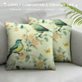 thumbnail image 3 of Nawypu  Throw Pillow Covers, Green Birds Flowers Pattern Printed Country Farmhouse Home Decoration Throw Pillowcases,Cushion Cover for Bed Couch Sofa Office, 3 of 5