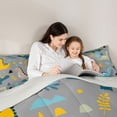 thumbnail image 5 of jejeloiu Cartoon Dino Queen Comforter Set,Cute Dinosaur Bedding Comforter Set For Boys Teens Reversible 3 Pieces, 5 of 8