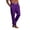 Purple, variant on Men's Solid Color Pajama Pants with Pockets & Drawstring - Cuffed Jogger Sleep Bottoms for Men, Elastic Waist Soft Lightweight Lounge Homewear Black L