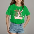 thumbnail image 2 of ZTKWD Girls Holidays Short Sleeve Graphic T-Shirts 2-14 years Easter eggs, 2 of 4