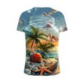 thumbnail image 5 of Raeneomay Oversized T Shirts Women's Sea Turtle Print Beach Vacation Print Short Sleeved V-Ncek T-Shirt Tops, 5 of 5