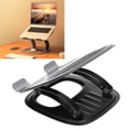 thumbnail image 1 of Metal Laptop Holder, Portable Foldable Aluminum Laptop Stand Adjustable Computer Stand Hollow Design Laptop Riser For 10 To 16in Notebook Tablets Laptop, 1 of 8