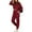 Wine Red, variant on FreshPretty Women 2 Piece Outfits Long Sleeve Crop Top Pullover Drawstring Pant Jogger Set Casual Sweatsuits Tracksuit Pockets