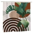 thumbnail image 1 of JOOCAR Mid Century Modern Bathroom Shower Curtain Abstract Plant Tropical Palm Banana Leaves Minimalistic Cute Aesthetic 72X72 Inch Polyester Fabric 12 Plastic Hooks Waterproof Decor, 1 of 7