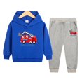 thumbnail image 2 of Linfrsh Toddler Baby Boy Clothes Outfits Fall Winter Hoodie Sweatshirt + Elastic Waist Pants Set Little Kids 2pcs Gifts, 2 of 5