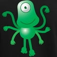 thumbnail image 3 of CafePress - Cute Green 6 Armed Alien Wit Women's Dark Pajamas - Women's Short Sleeve Print T-Shirt and Pants Dark Cotton Pajama Set, 3 of 7