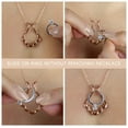thumbnail image 2 of Emily C Original Patented Ring Holder Necklace - Stainless Steel - Women & Men Wedding / Engagement Ring Necklace Holder - Gift for Her - Mother, Mom, Wife, Nurse, Doctor (Scallop), 2 of 8