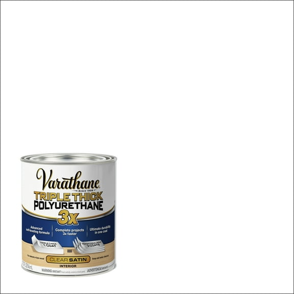 Clear, Varathane Triple Thick Satin Polyurethane-284473, Quart