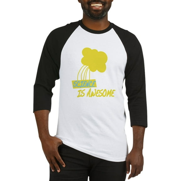 CafePress - Science Is Awesome 2 Baseball Jersey - Cotton Baseball Jersey, 3/4 Raglan Sleeve Shirt