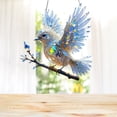thumbnail image 6 of 2D Crystal Sky Blue Bird Painted Art Decor, Charming Sparkling Diamond Art Set, Window Decoration Hanging Gift for Bird Lovers, Home Holiday Decoration, Hanging Ornaments., 6 of 6