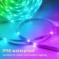 thumbnail image 6 of 200Ft Outdoor Waterproof LED Strip Lights,Music Sync RGB IP68 Led Lights with App and Remote Control,Color Changing Waterproof RGB Exterior Rope Self Adhesive Back,Balcony,Roof,Garden,Party, 6 of 7