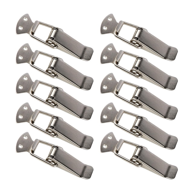 veasfak 10 Pieces Spring Loaded Toggle Latch Clasp Buckle Latch for Box Cabinet Case L