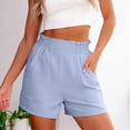 thumbnail image 2 of Shorts for Women Summer Casual Elastic High Waisted Wide Leg Cute Dressy 2026 Vacation Beach Clothes, M, 2 of 6