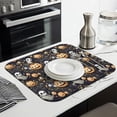 thumbnail image 3 of Nightmare Before Christmas Halloween Pattern Dish Drying Mat for Kitchen 1 Pack, Ultra Absorbent Microfiber Dishes Drainer Mats,16x18in(41x46cm), 3 of 6