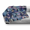 thumbnail image 3 of Abstract Soft Flannel Fleece Blanket, Motley Retro Colored Curvy Shapes Continuous Funky Tiles as Uneven Circular Forms, Cozy Plush for Indoor and Outdoor Use, 60" x 80", Multicolor, by Ambesonne, 3 of 6