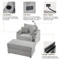 thumbnail image 6 of LUCKHAO Deep Seat Modular Sectional Sofa ,Corduroy Upholstered Oversized Sofa Convertible Sleeper Sofabed ,Storage Space, 2 Movable Ottomans, 2 USB Ports, 2 Cup Holders, Phone Holder, 6 of 19