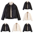 thumbnail image 1 of QTOCIO Vestes Décontractées pour Femmes, Veste d'Automne pour Femmes, Veste Décontractée à Manches Longues Sans Capuche et avec Col à Revers, 1 of 9