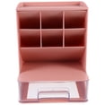 thumbnail image 1 of Hytrove Organizador De Escritorio Con Cajón En Plástico Rosa Para Oficina Y Estudio, 1 of 8