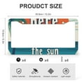 thumbnail image 3 of 2 Pieces Here Comes The Sun License Plate Cover Boho Sun License Plate Cover License Plate Novelty License Plate Frame Aluminum 2 Round Holes for Women Men US Vehicles Standard, 3 of 6