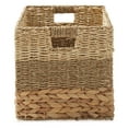 thumbnail image 4 of Casafield 12" x 12" Mixed Weave Storage Baskets, Natural - Set of 4 Collapsible Cubes, Woven Bin Organizers for Bathroom, Bedroom, Laundry, 4 of 8
