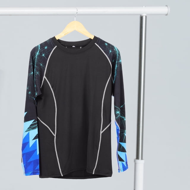 WEUVEB Camiseta Deportiva De Compresión Manga Larga Elástico Para Correr Y Gym