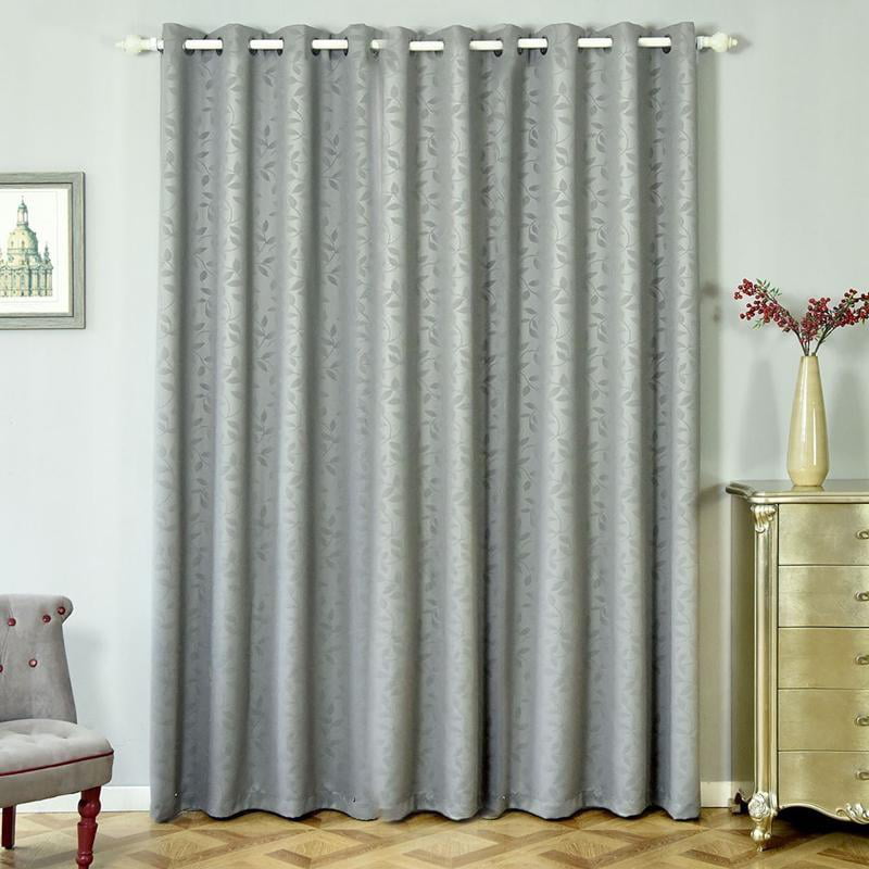 Charcoal Grey Blackout Curtains | 2 Packs Embossed Curtains | 52 x 96