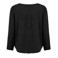thumbnail image 7 of XUNKUSGA Tops for Women Soft Cotton Linen Going Out Tops Loose V-Neck Pleated Blouses for Women Summer Casual Long Sleeve Baggy Ladies Tops and Blouses S-2XL,Black, 7 of 7