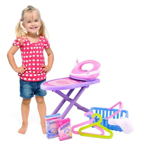 Matashi Mini Helper Ironing Set With Toy Iron Foldable Iron Board