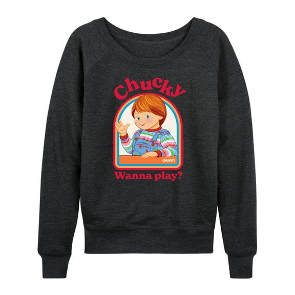 Chucky - Friendly, Wanna Play - Women's Lightweight French Terry Long Sleeve Shirt