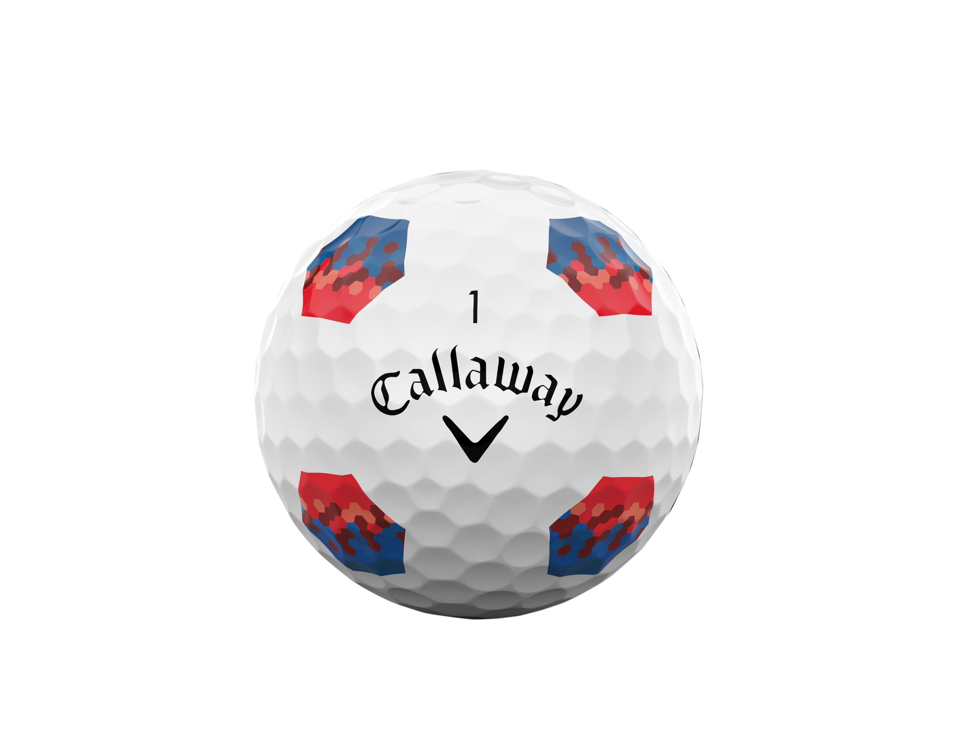 (4 pack) Callaway Golf Chrome Tour X 26 - Blue/Red TruTrack 12 Ball Pack