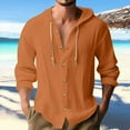 thumbnail image 2 of Mlzmgr Plus Size Shirts for Men S-5XL Long Sleeve Button down Lightweigth Shirts Summer Beach Loungewear Tops, 2 of 6