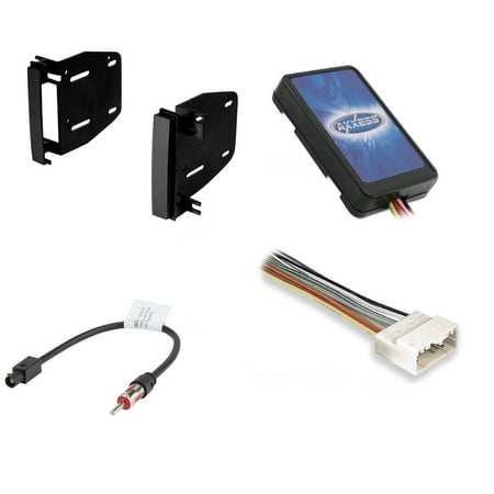 Onstar Harness Adapter STEREO RECEIVER DASH INSTALL MOUNTING KIT AND RADIO ANTENNA ADAPTER With Metra XSVI-6522-NAV Non-Amplified Non-OnStar Harness to Retain Accessory Power ()
