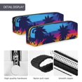 thumbnail image 5 of Ratiio Beach with Palm Trees Pattern Leather Pencil Case, Pencil Pouch with Durable Zipper, Compact and Stylish Organizer for Stationery, Art Supplies, Travel Essentials, 5 of 8