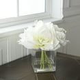 thumbnail image 2 of Pure Garden Lilies Floral Centerpiece - Artificial Flowers in Vase, Cream, 2 of 5